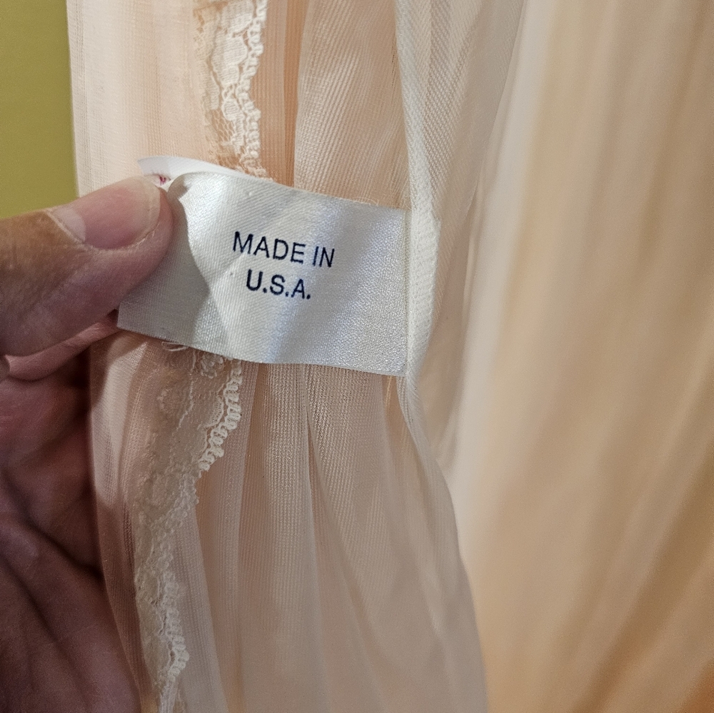 Vintage 50s/60s Light Pink Nightgown And Robe. Small - Picture 12 of 16